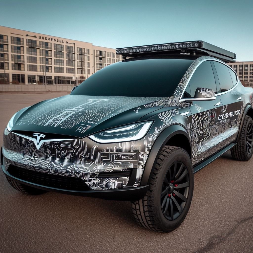 Tesla Cybertruck , tesla customization, customized cybertruck, tesla design, cybertruck design, F-150 wrap, tesla F-150 wrap